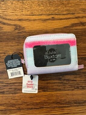 Julia Buxton RFID Wristlet Wallet in Pink Lavender Ombre (NWT)